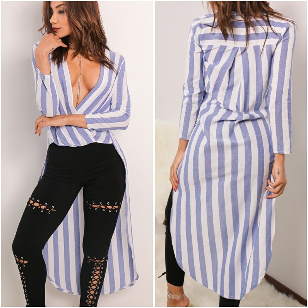 🆕High Low Shirt | Light Blue